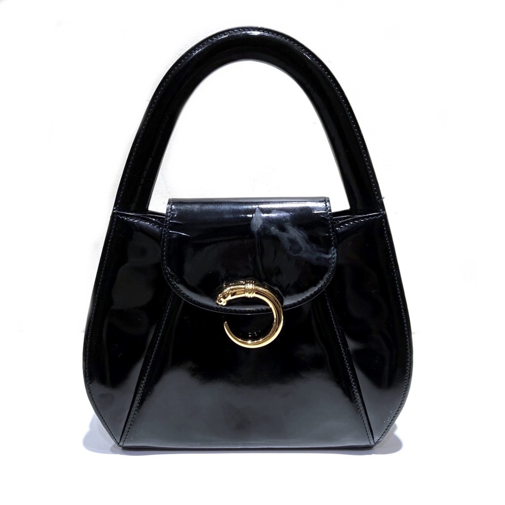 Cartier Panthère Panther enamel handbag